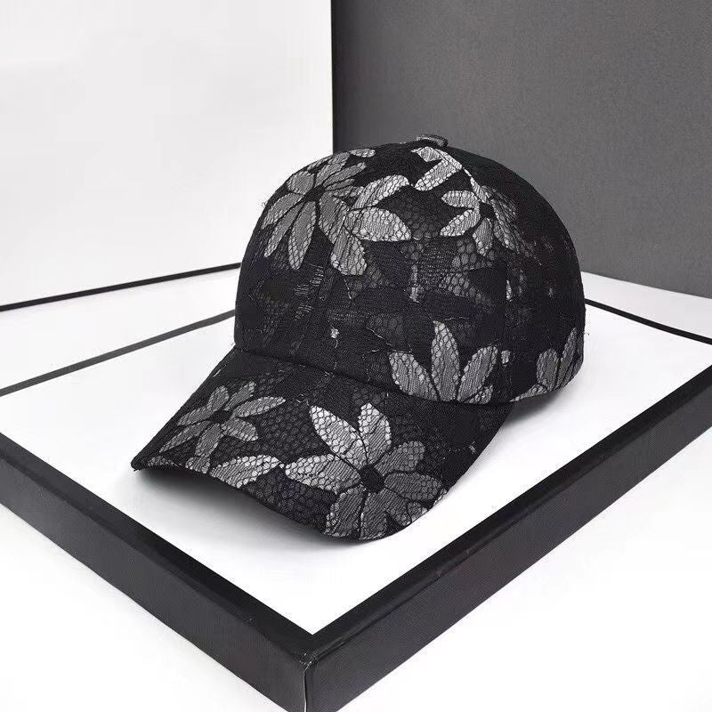 Wholesale Summer small floral stitching lace breathable baseball cap